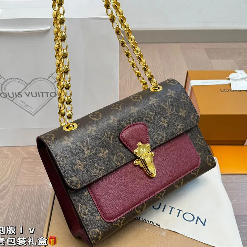 Burgundy Victoire Chain Bag Burgundy Victoire Chain Bag