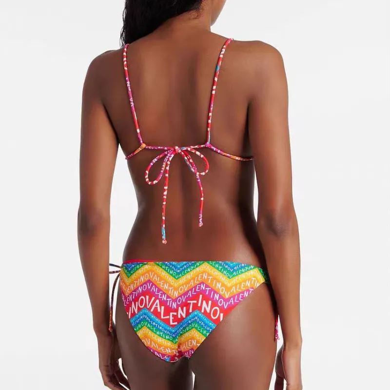 Printed Flowers Two Pieces Bikini Printed Flowers Two Pieces Bikini