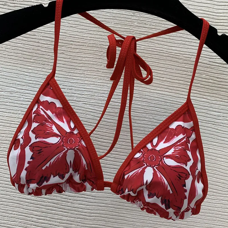 Triangle Flowers Two Pieces Bikini Triangle Flowers Two Pieces Bikini